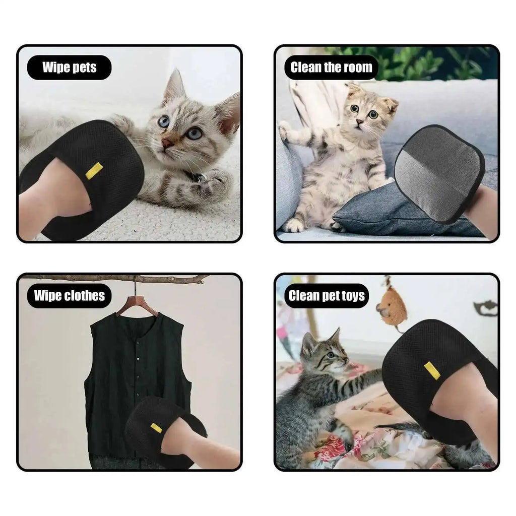 Reusable Static Double-Sided Pet Hair Removal Gloves