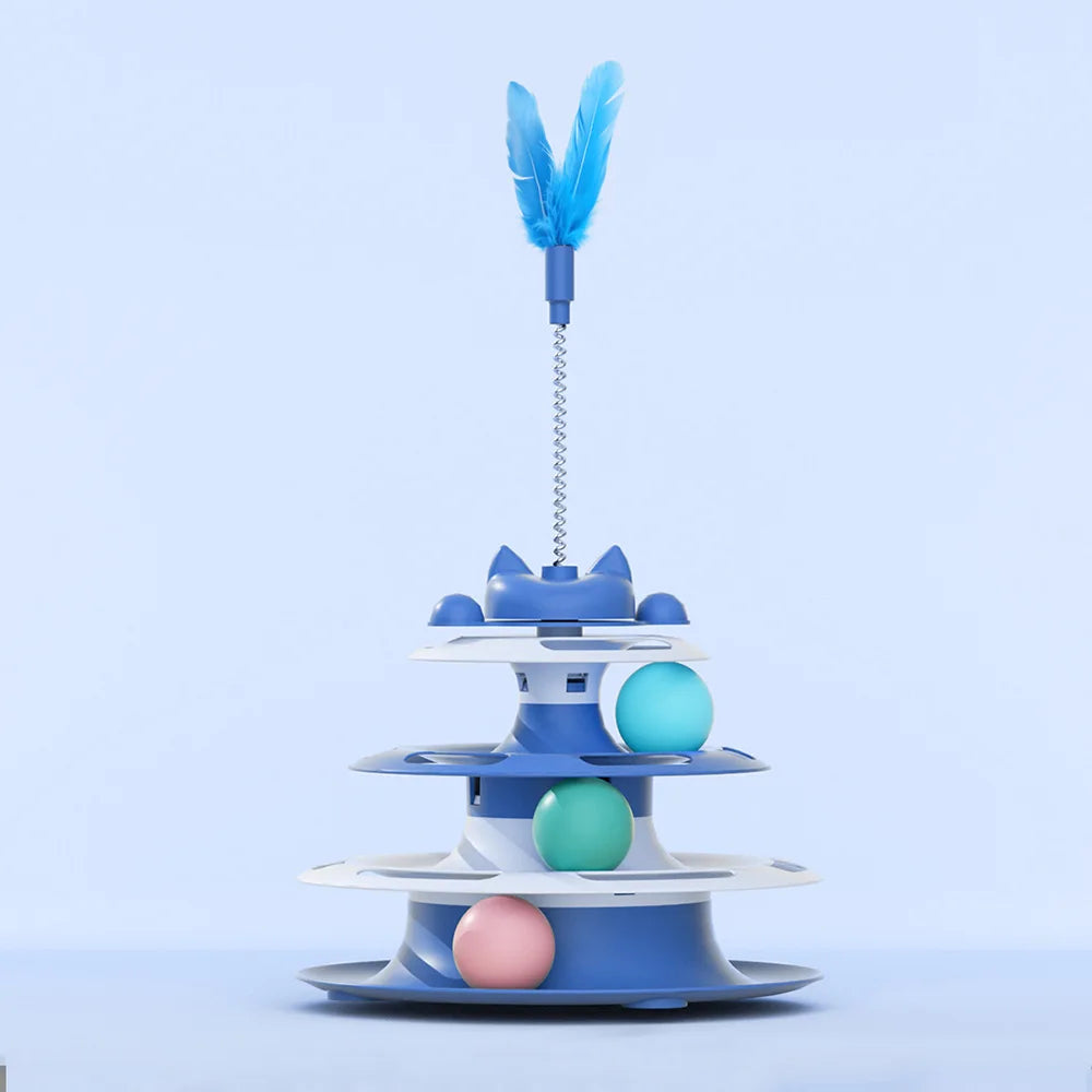 Interactive Turntable Teaser Wand Toy for Cats | PawJoyKwT