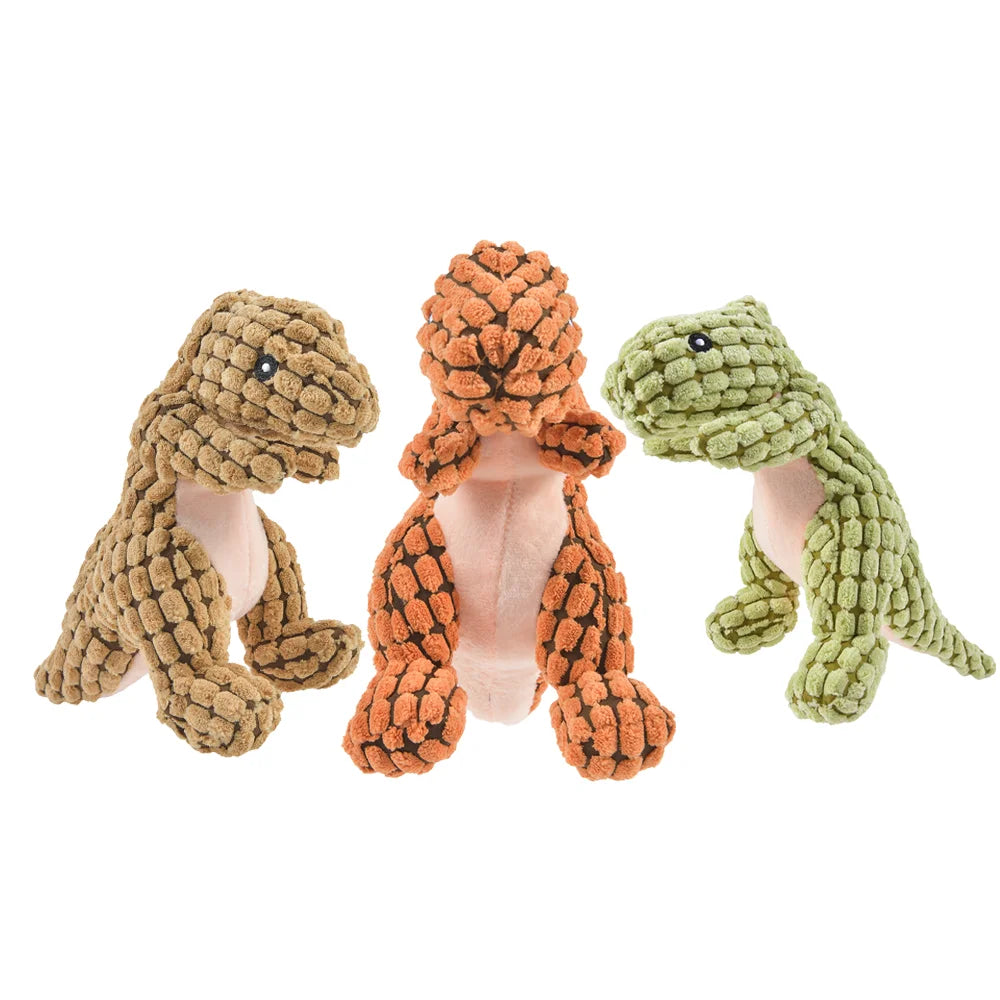 Plush Dinosaur Chew Toy for Dogs & Cats | PawJoyKwT