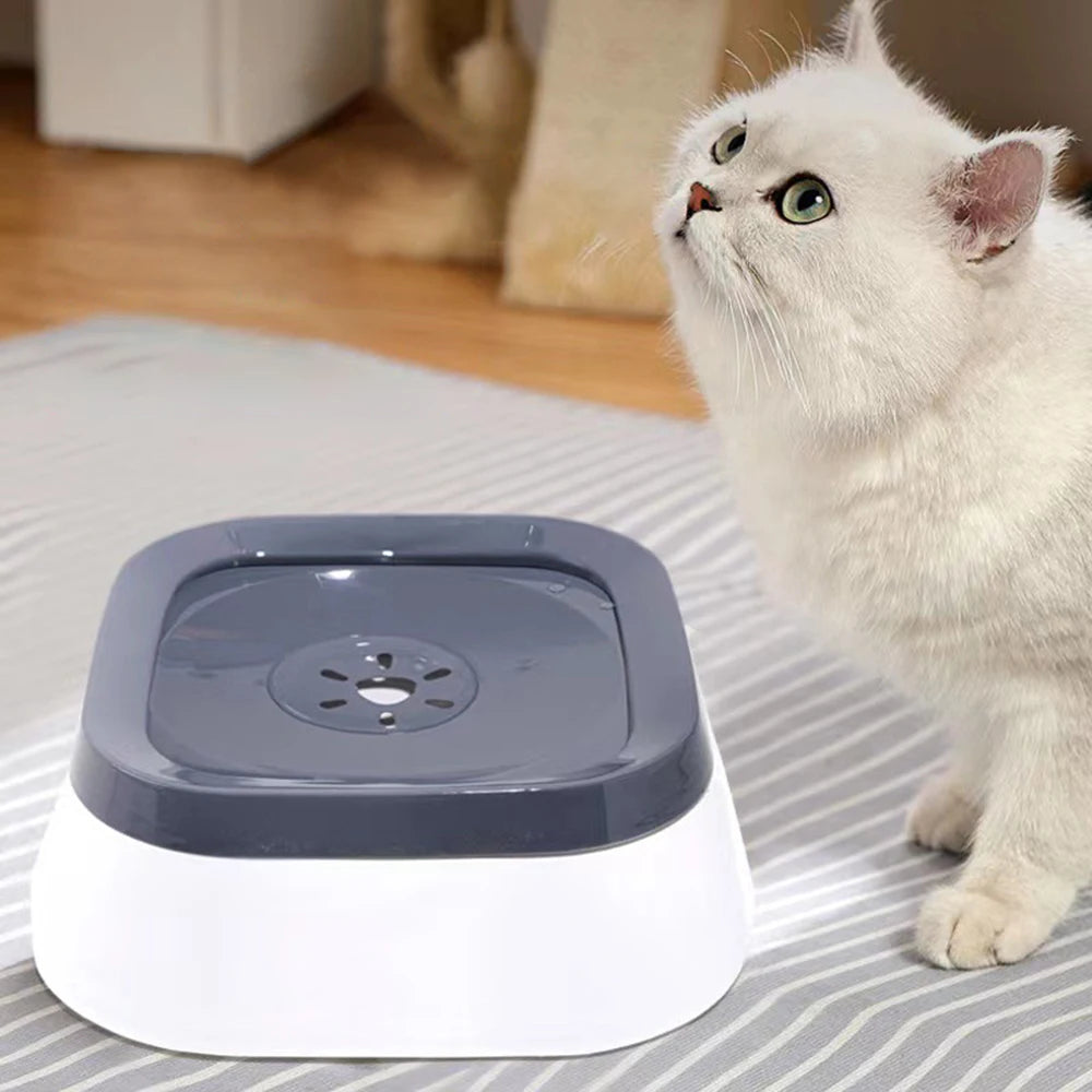 Splash-Proof Floating Water Bowl for Dogs & Cats