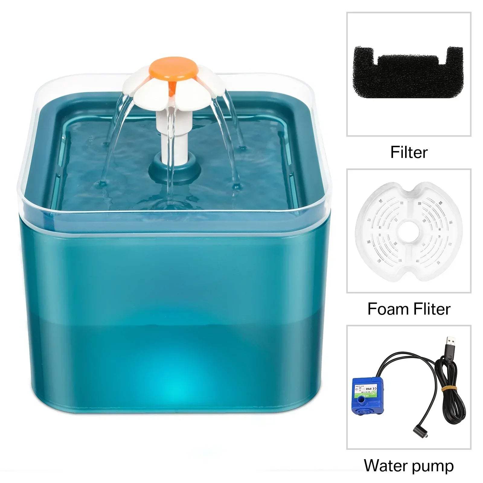 Ultra-Silent 2L Cat Water Fountain | Whisper-Quiet Pet Fountain USA