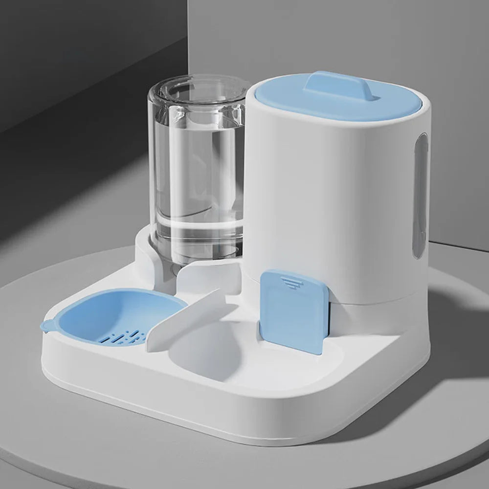 Spill-Proof Dual Bowl for Dog and Cat Food and Water
