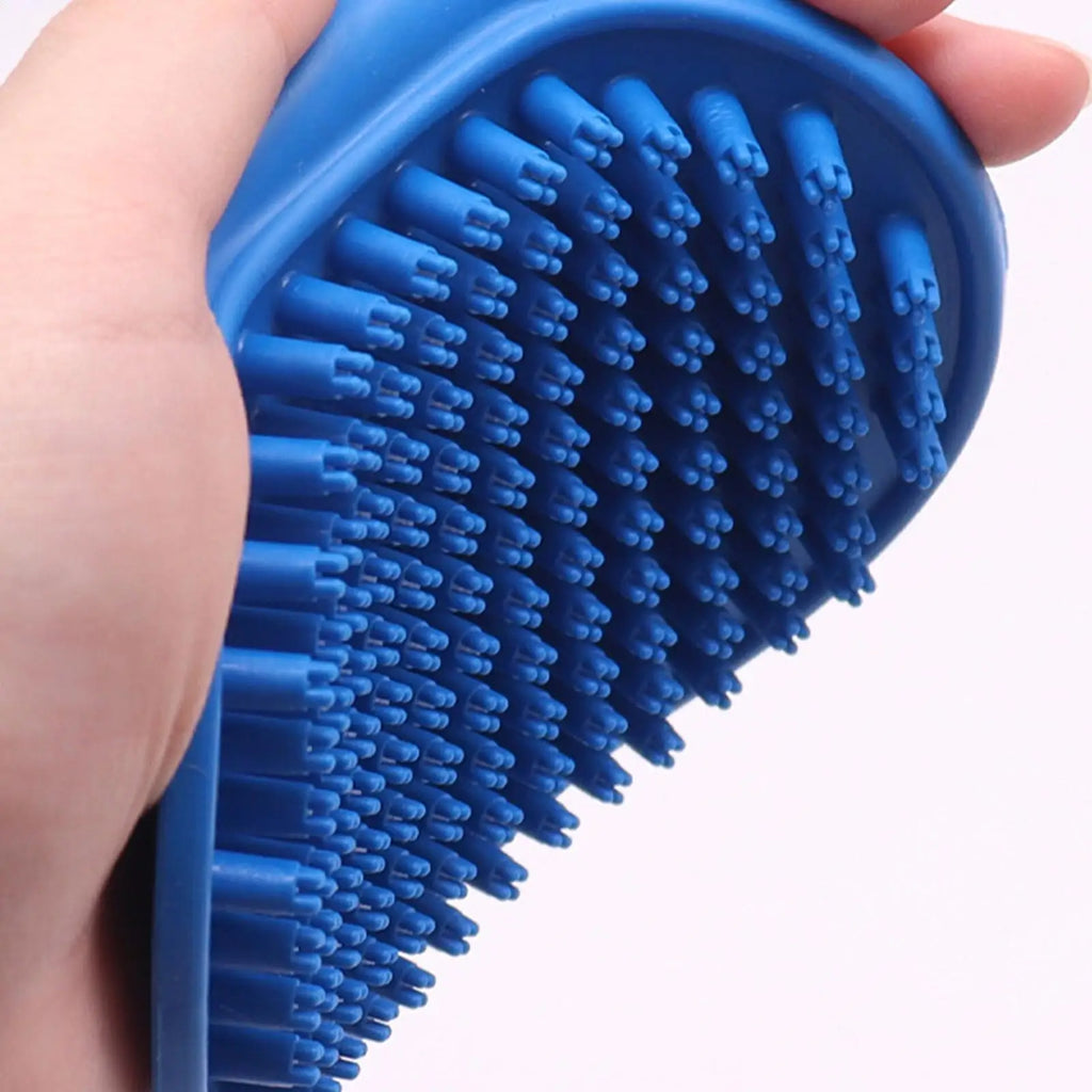 Pet Grooming Bath Massage Brush Soap Shampoo Dispenser Silicone Dogs Cats