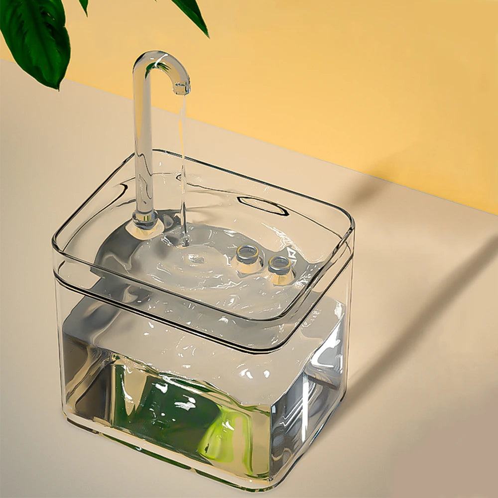 USB Cat Water Fountain Transparent Auto Filter Mute Recirculating Dispenser