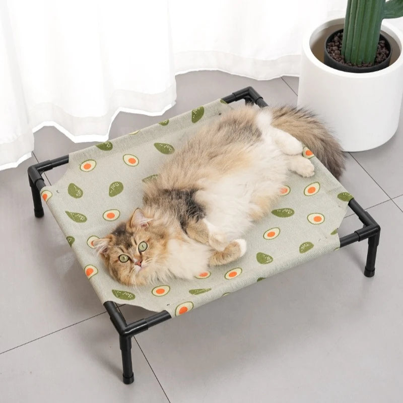 Elevated Cooling Mesh Dog Cot Outdoor Portable Tear Resistant Bed
