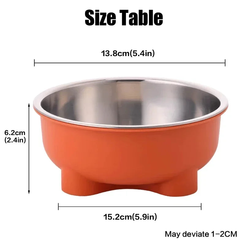 Four-Legged Stainless Steel Anti-Slip Dog & Cat Bowl