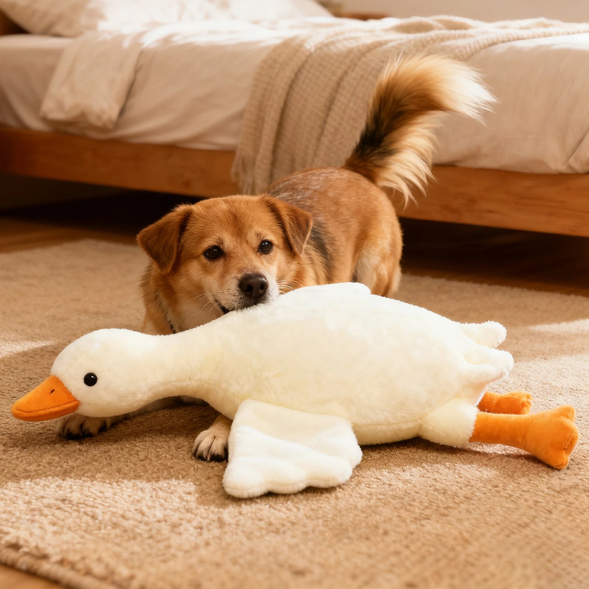 50cm Soft Goose Plush Toy Anxiety Relief Pet Companion Gift