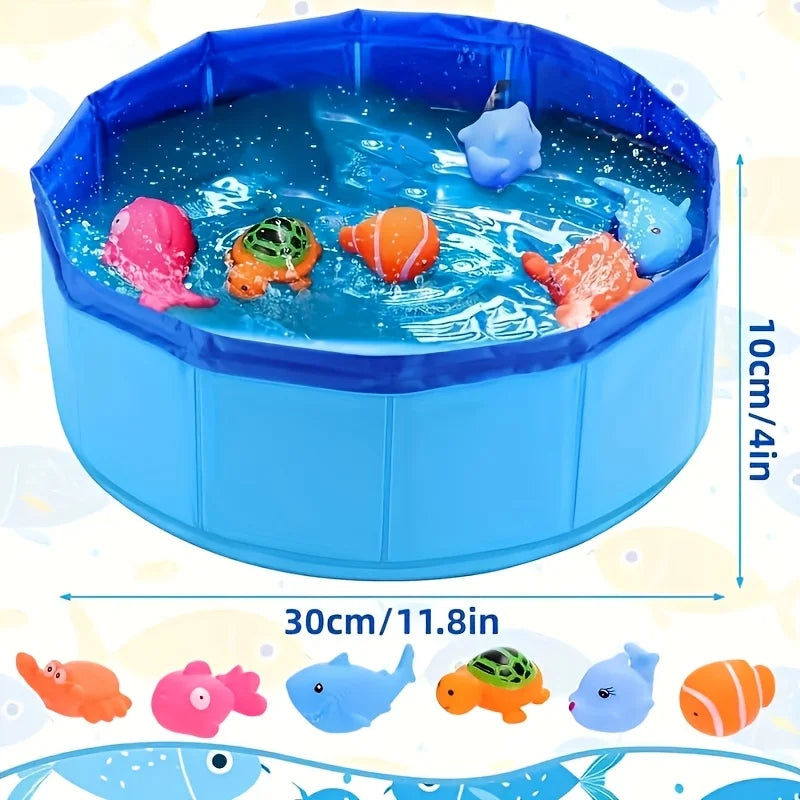 Outdoor Blue Water Play Pool for Pets | PawJoyKwT