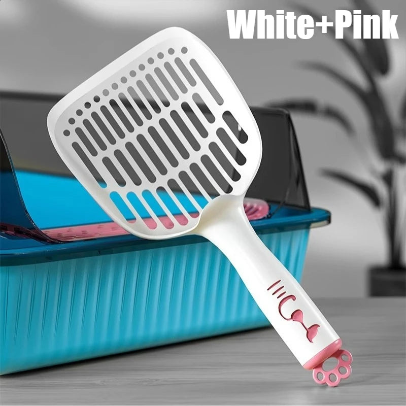 Cat Litter Shovel Grid Urine Sifter Long Handle Cleaning Tool