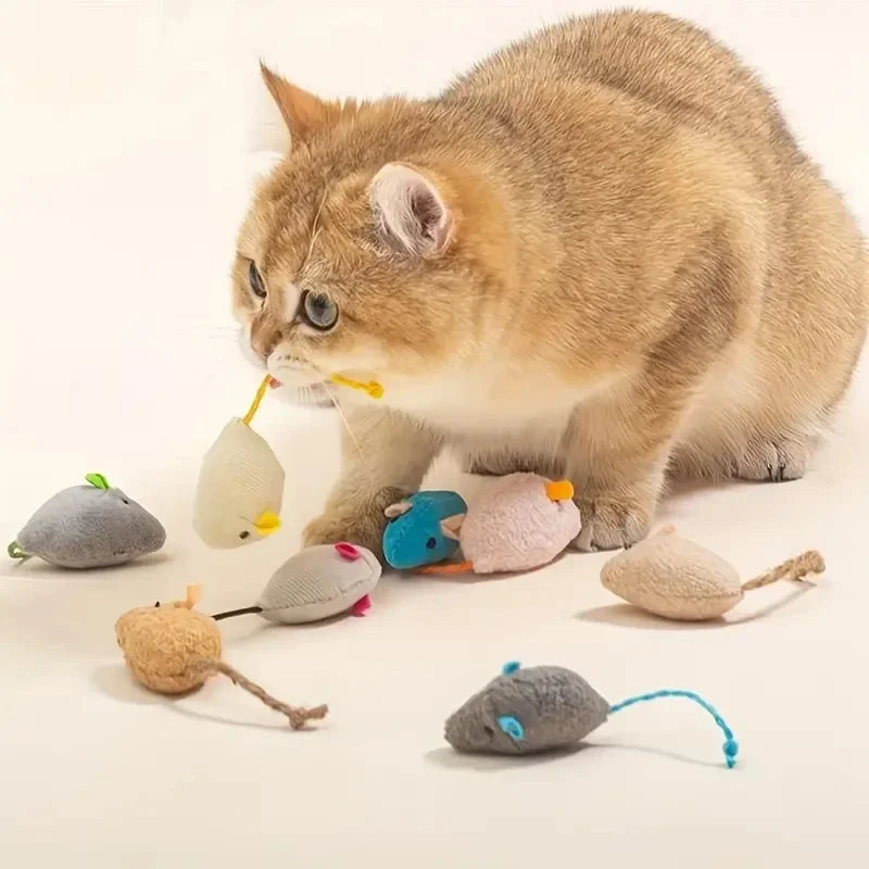 Interactive Plush Rat Set Toy for Cats | PawJoyKwT