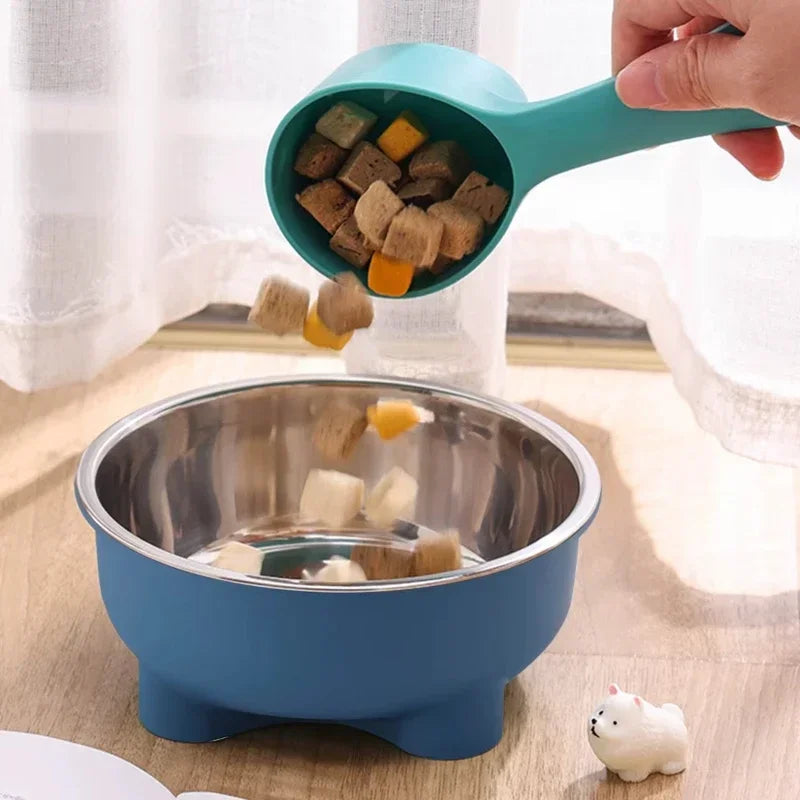 Four-Legged Stainless Steel Anti-Slip Dog & Cat Bowl