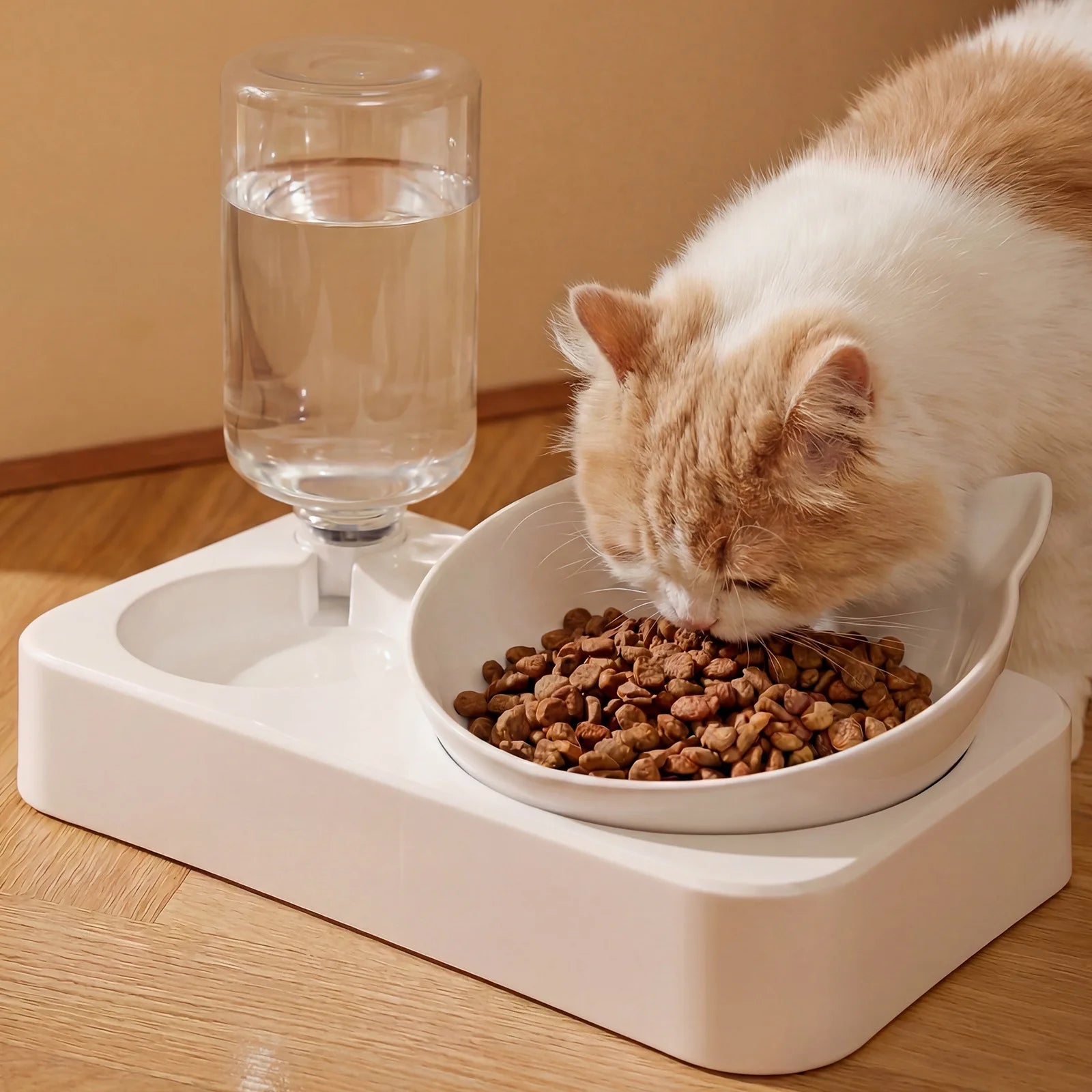 2-in-1 Automatic Pet Water & Food Dispenser Bowl