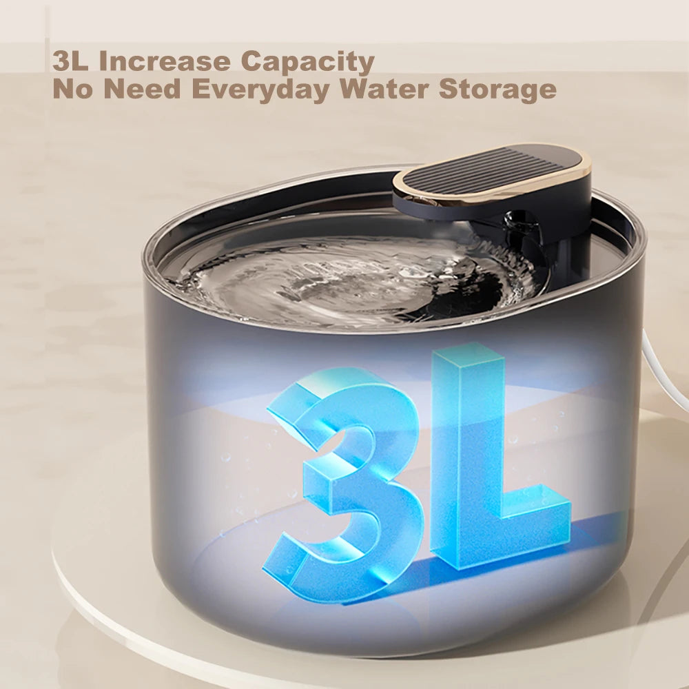 3L LED Auto Cat Water Fountain Ultra Silent Pet Feeder