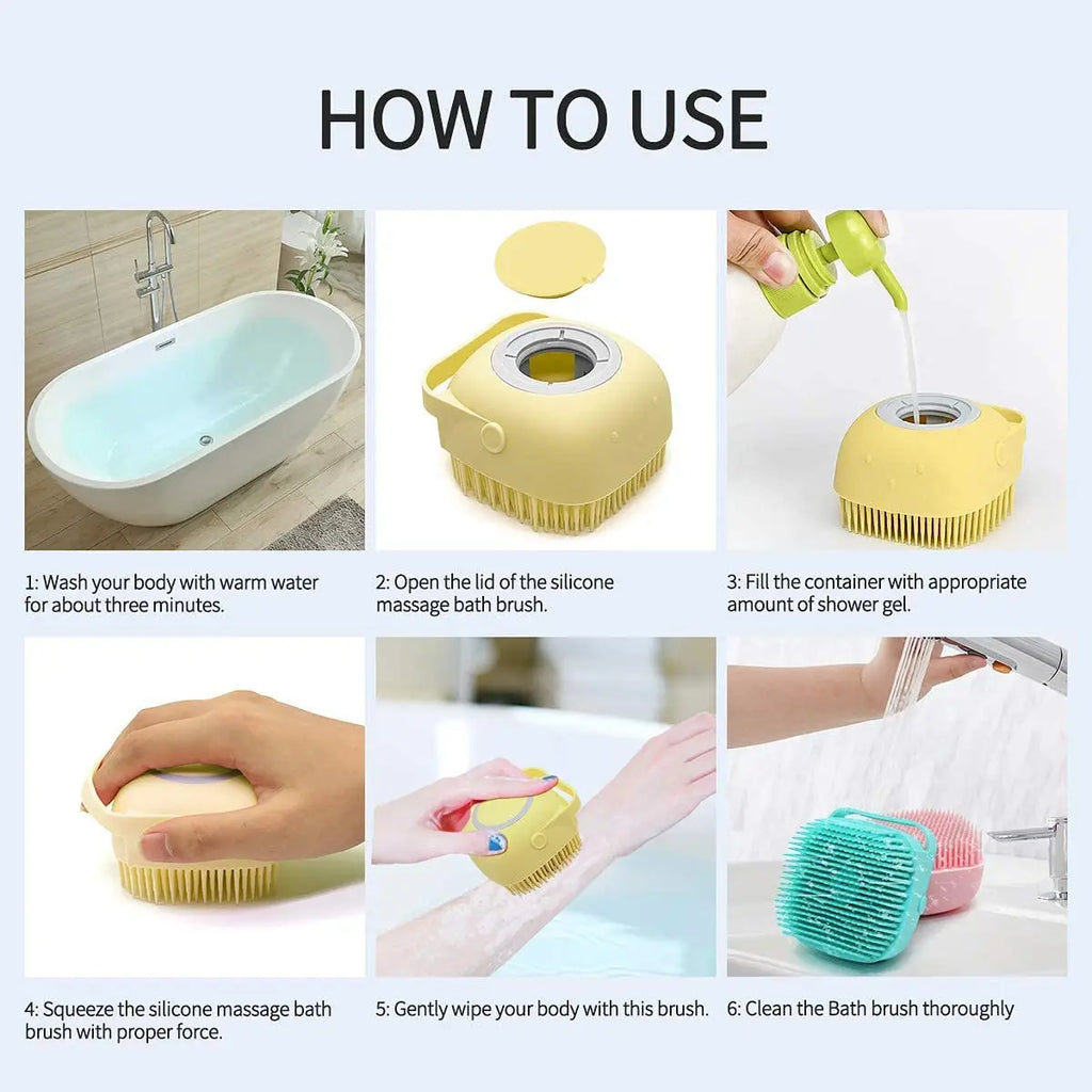 Pet Bath Brush Comb Cat Dog Grooming Massage Glove Fur Removal Deshedding