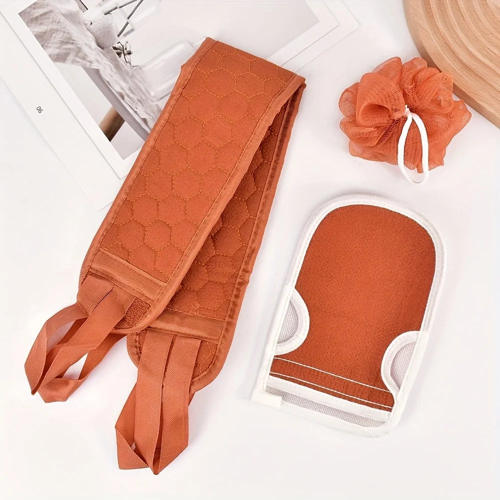 Korean Exfoliating Back Scrubber Bath Belt Towel Glove
