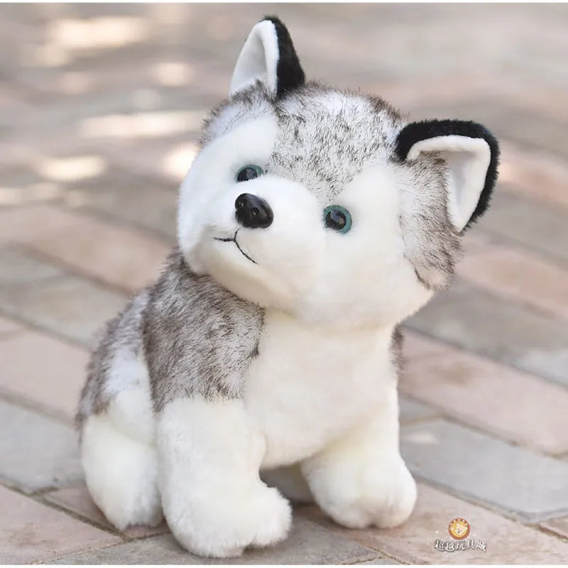 Cute Simulation Husky Dog Plush Toy Stuffed Doll Kids