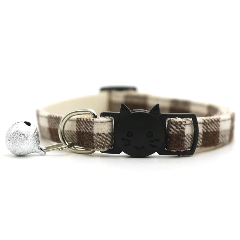 Reflective Cat Collar Adjustable Nylon Bell Head Pattern