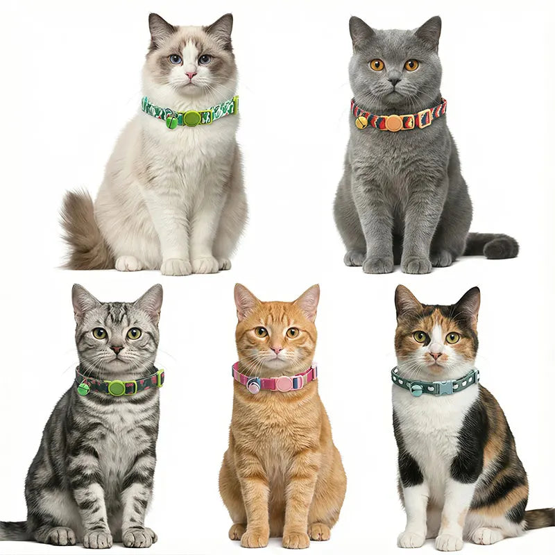 Cute Breakaway Cat Collar Bell Adjustable Soft Small Cats