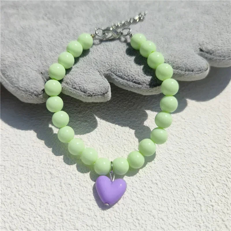 Cute Pearl Cat Collar Dog Princess Necklace Jewelry Wedding