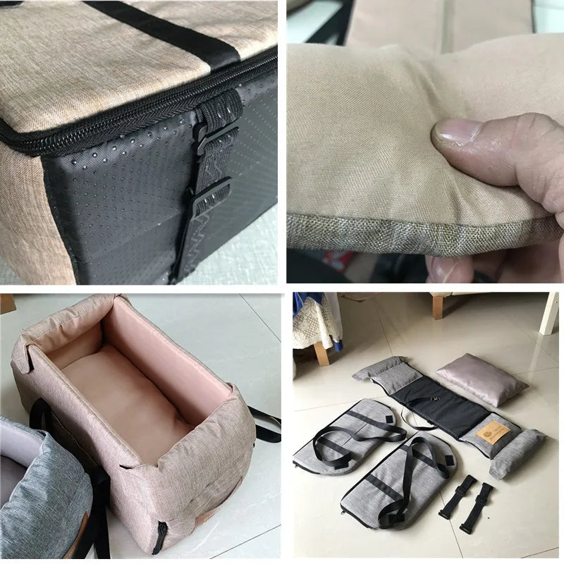 Dog Car Seat Bed Central Portable Carrier for Small Pets