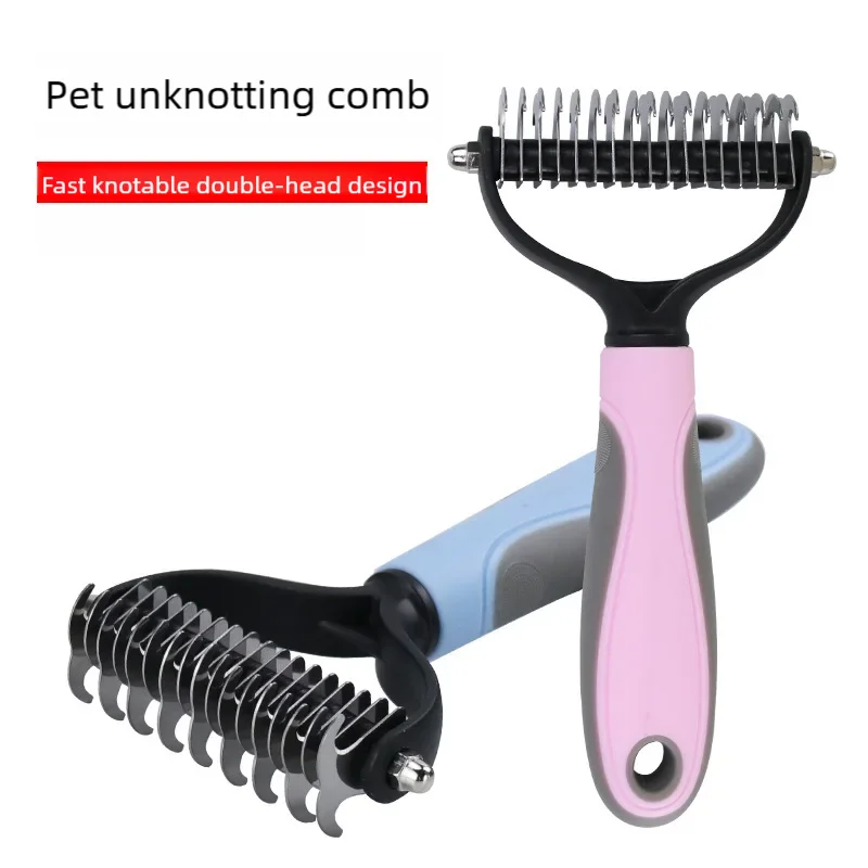 Dog Cat Hair Remover Brush for Matted and Curly Coats