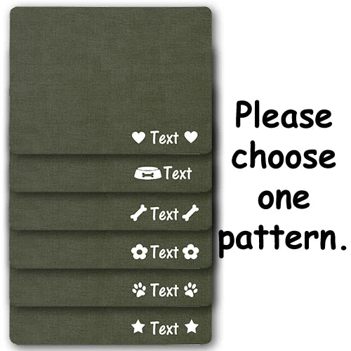 Personalized Custom Name Dog Cat Food Mat Foldable Washable