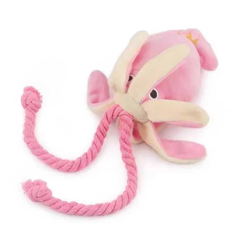 Interactive Cotton Rope Octopus Chew Toy for Dogs & Cats