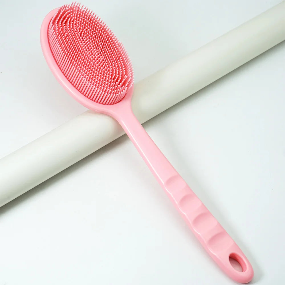 Soft Bath Sponge Scrubbing Brush with Handle Exfoliating