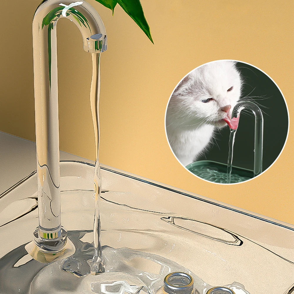 USB Cat Water Fountain Transparent Auto Filter Mute Recirculating Dispenser