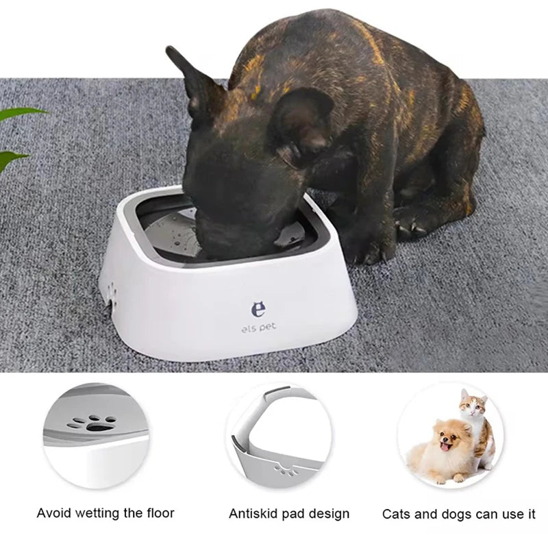 No-Spill Slow Water Feeder Dog Bowl