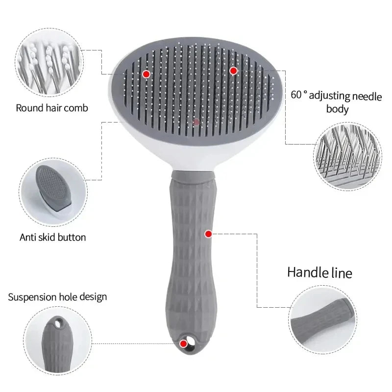 Self-Cleaning Grooming Brush for Dogs Cats Puppies