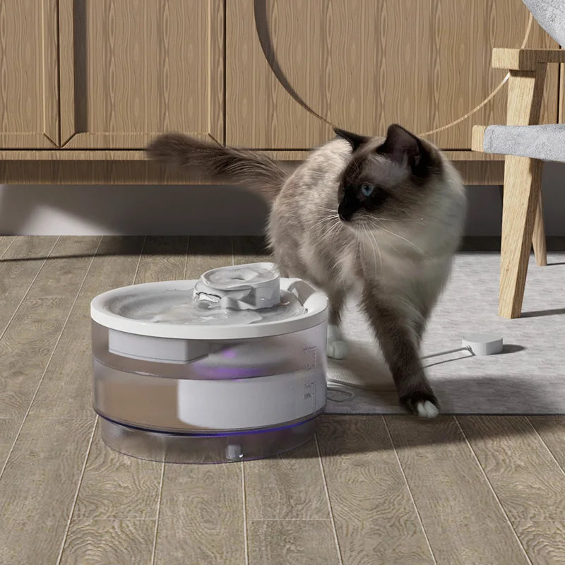 Automatic Pet Drinking Fountain Cat Water Feeder Auto Dish Dispenser