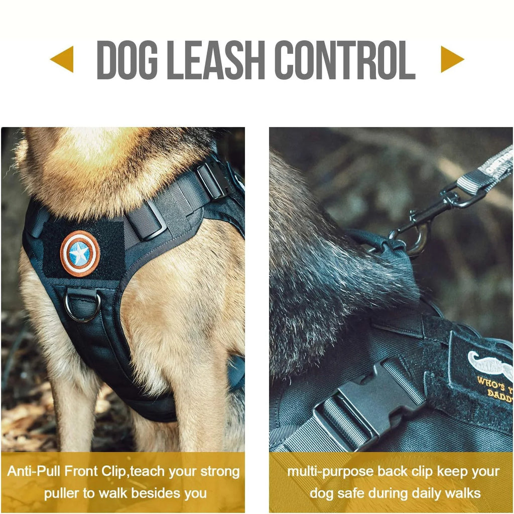 Tactical No-Pull Service Dog Harness Handle Vest | PawJoyKwT