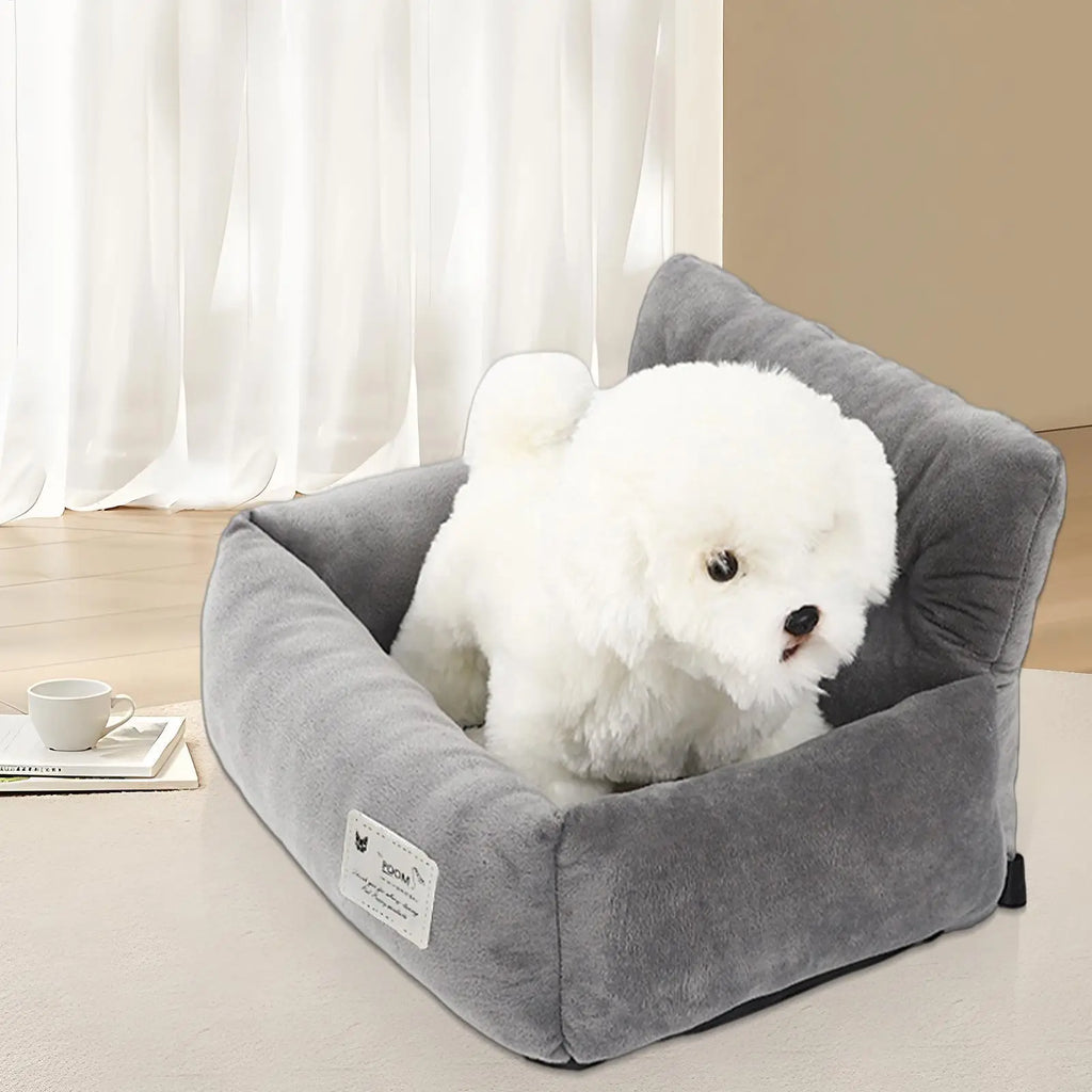 Dog Car Seat Pet Travel Booster Seat Dual Use Carrier Bed Safety