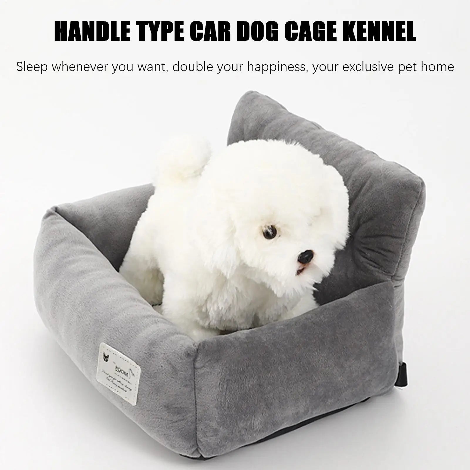Dog Car Seat Pet Travel Booster Seat Dual Use Carrier Bed Safety
