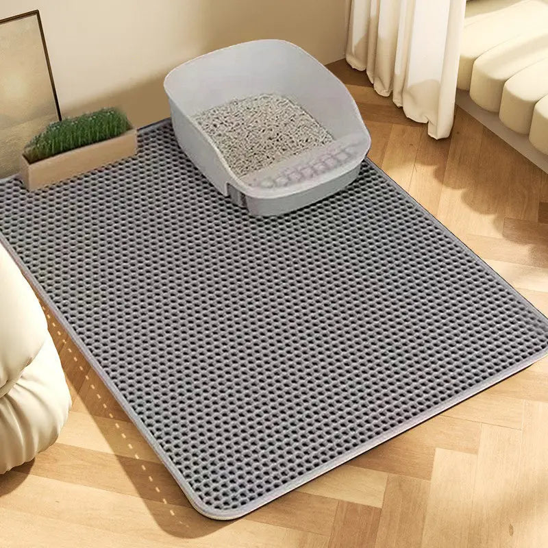 Cat Litter Mat Premium 2-Layer Sand Trapping Non-Slip Base