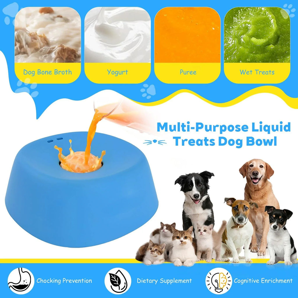 Detachable Washable Non-Slip Silicone Lick Bowl Slow Feeder Pets