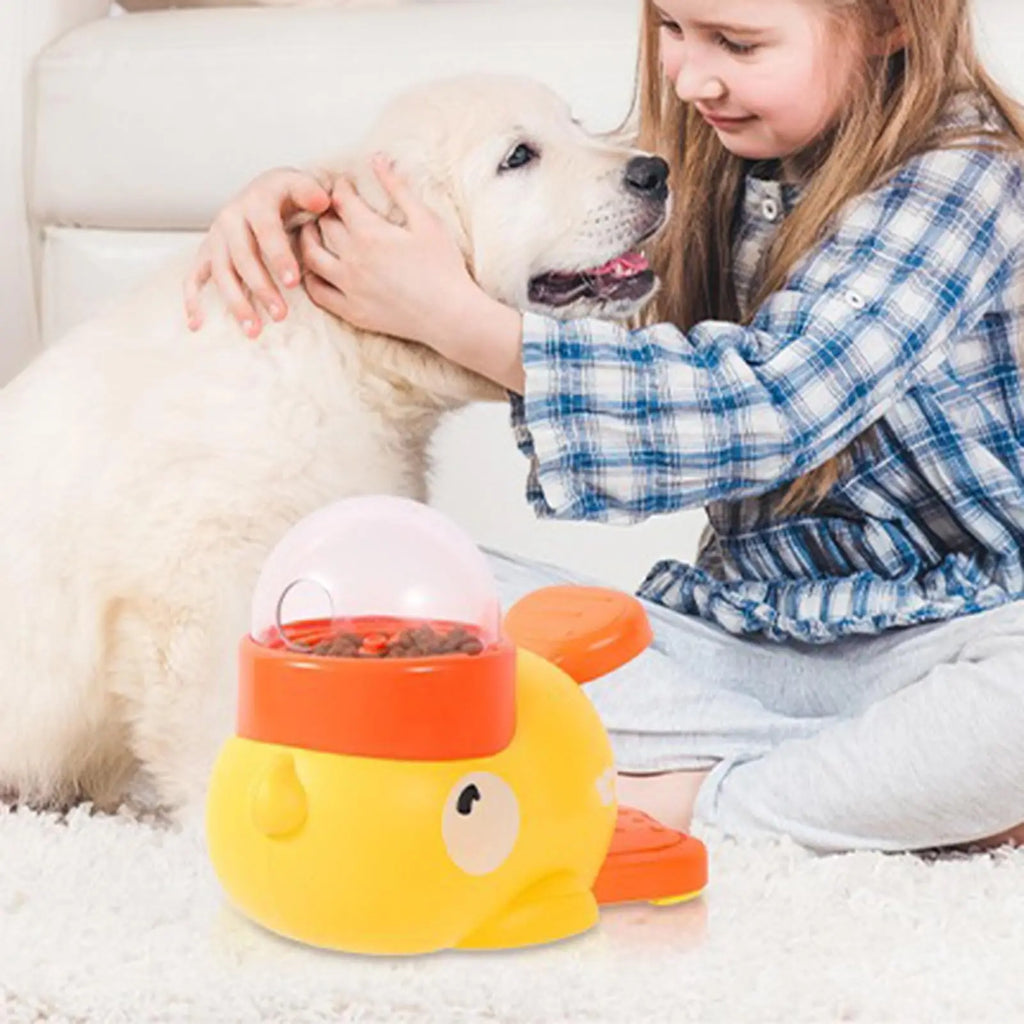 Duck Dog Snack Dispenser Anti-Swallow Slow Feeder Small Medium Pets