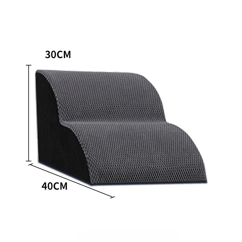 2-3 Step Pet Stair Ramp Ladder for Dogs Cats Non-Slip Foam