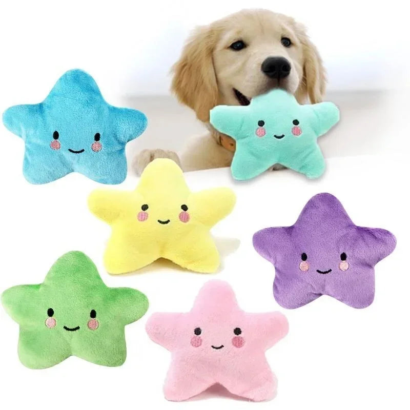 Cute Squeaky Plush Pentagram Toy for Dogs and Cats