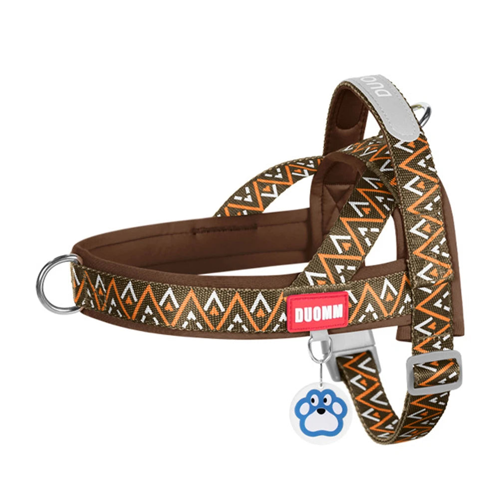 Printed Saddle No-Pull Padded Dog Harness Vest | PawJoyKwT