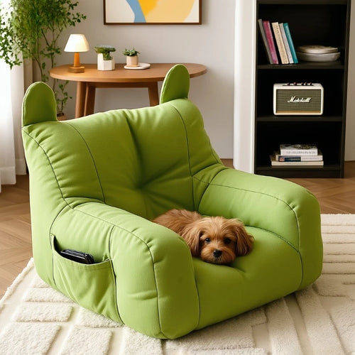 Cartoon Cat Sofa Bed Detachable Washable Cozy Pet Furniture