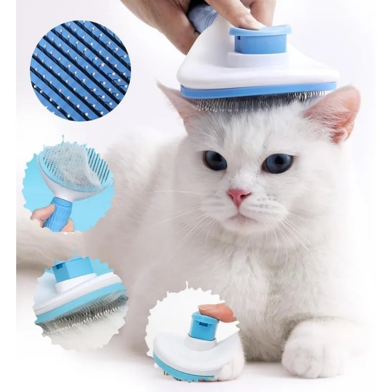 Self-Cleaning Pet Hair Remover Brush for Dogs and Cats
