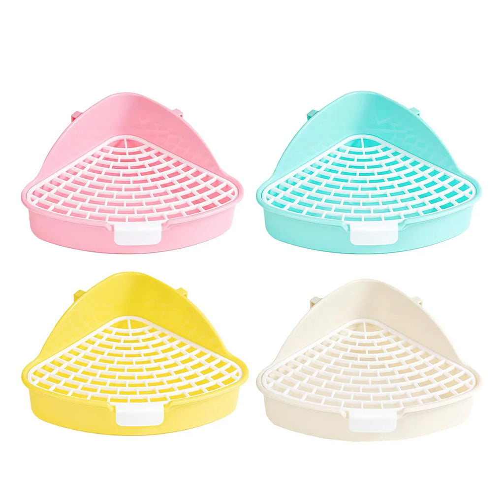 Small Animal Litter Pan for Rabbits Hamsters Chinchillas Ferrets