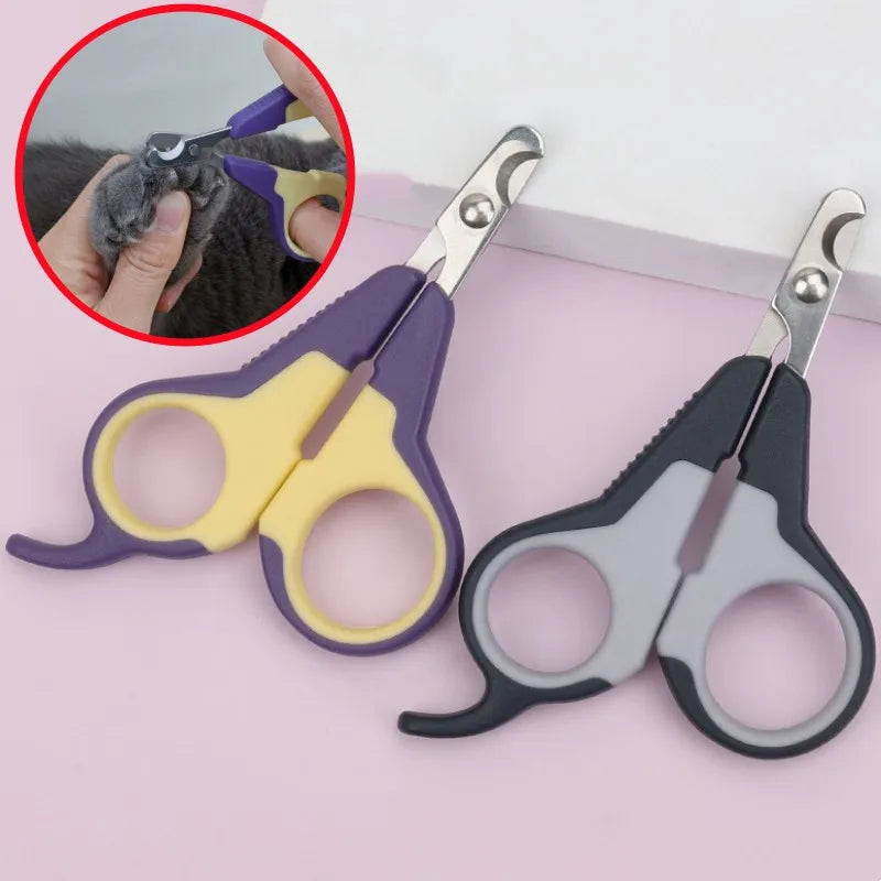 Cat Nail Clippers Comfortable Handle Grinder Scissors Claw Cleaning