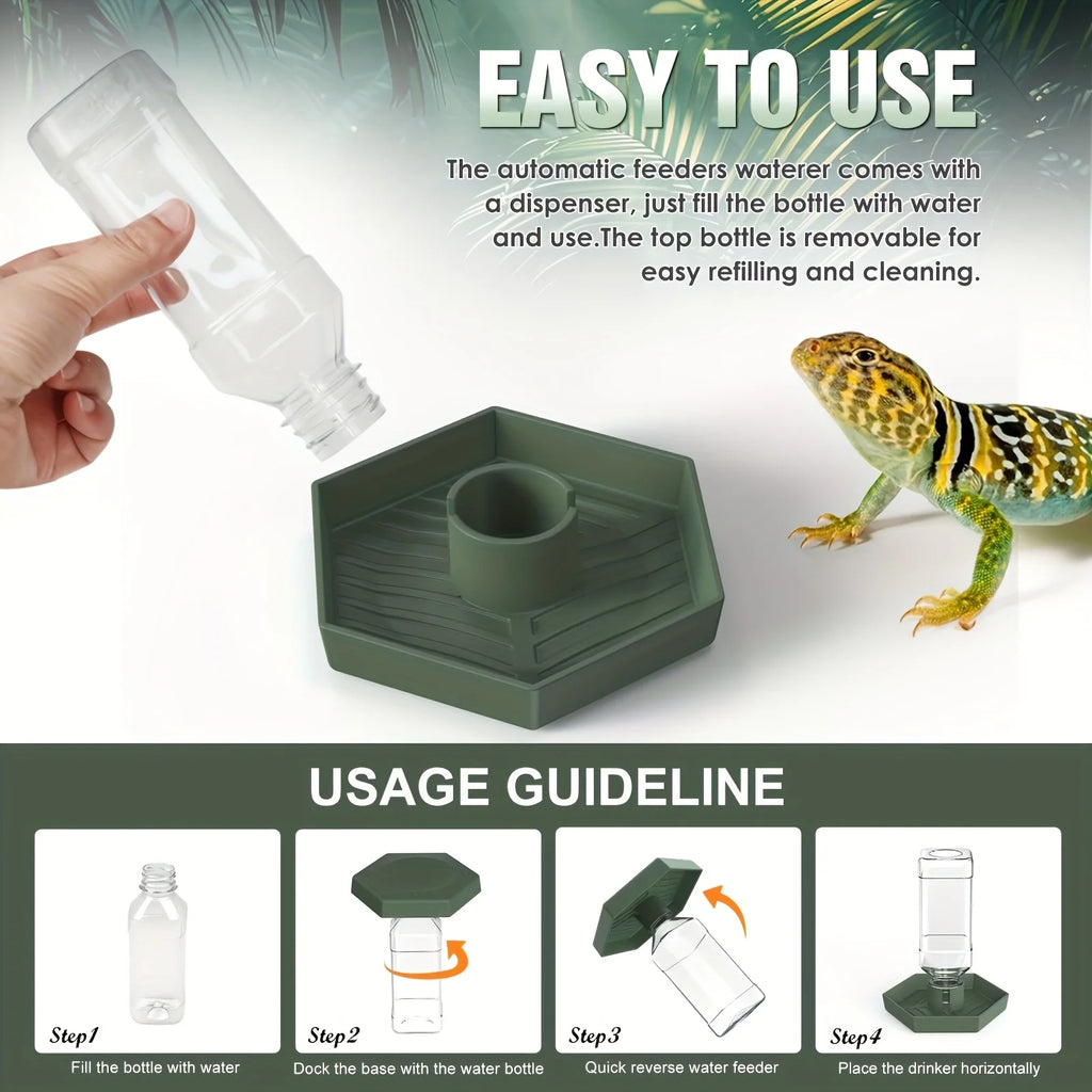 Automatic Reptile Feeder Waterer Lizard Gecko Frog Snake Turtle
