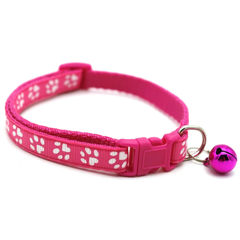 Adjustable Cat Collar Bell Necklace Kitten Puppy Colorful