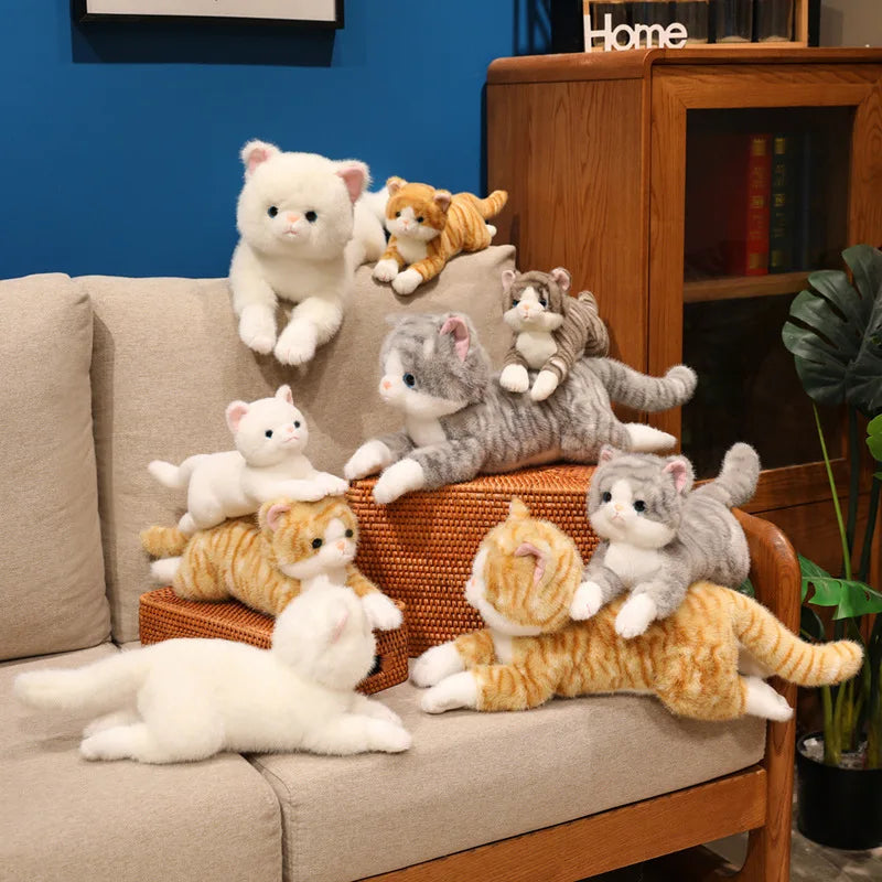 Cute Kitten Plush Toy Soft Stuffed Cat Pillow Kids Gift