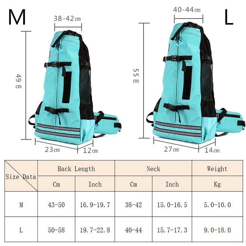 Durable Breathable Dog Backpack for Small Medium Dogs