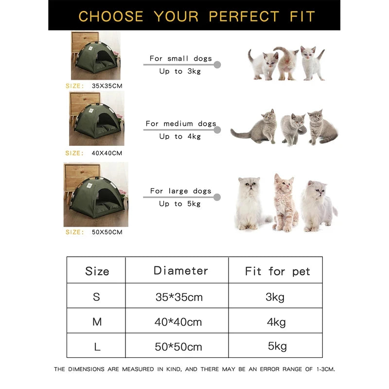 Pet Tent Bed Warm Cushion Sofa for Cats